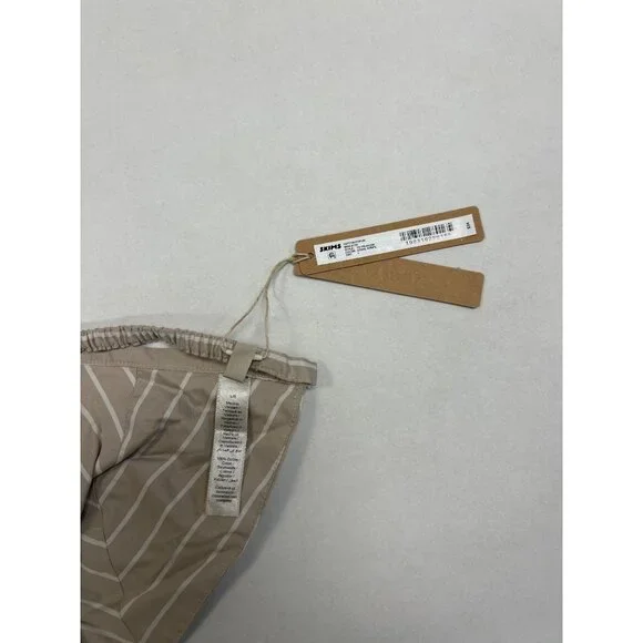 SKIMS Cotton Poplin Triangle Bralette Stone Stripe Size Large NWT - Picture 8 of 8